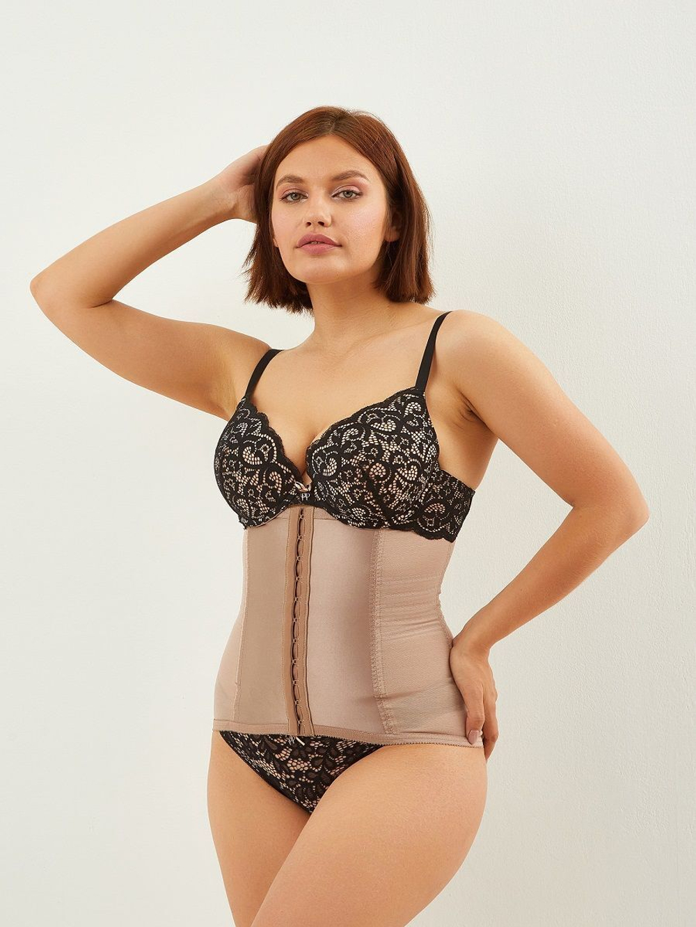 Корсетный пояс сильной степени коррекции из дышащей ткани (Размер: S) (Цвет: черный)