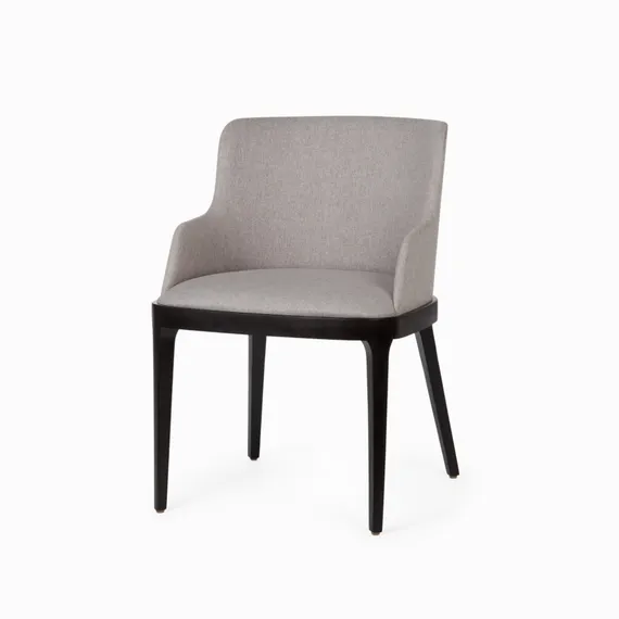 Стул Driade с подлокотниками, светло-серый, черные ножки