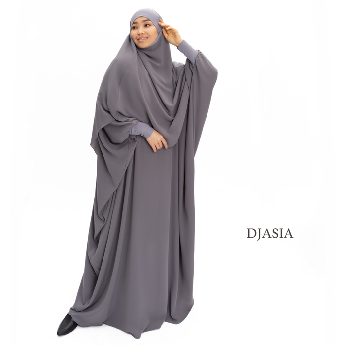 КОМПЛЕКТ: ХИМАР И АБАЯ ИЗ МЕДИНСКОГО ШЕЛКА One size