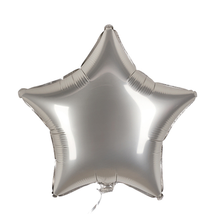 Ф 18" Звезда Лунное Серебро Сатин