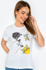 Женская хлопковая футболка Happyfox