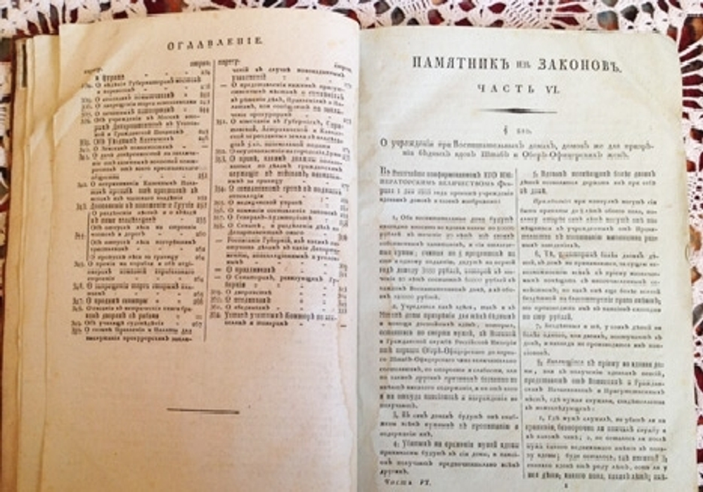 Памятник из законов, собранный трудами Александра Правикова. СПб, В типографии Ивана Глазунова, 1806 г.