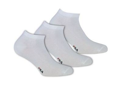 Теннисные носки Fila Quarter Plain Socks Mercerized Cotton F1709 3P - White