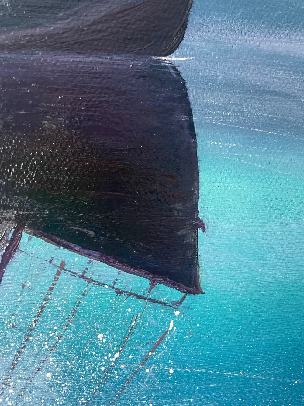 Картина маслом на холсте "Звёздный причал" 80х60 см. Деревянный подрамник. Художник Наталия Осадчук