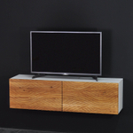 Тумба под телевизор лофт, тумба напольная Нью Йорк с фасадами из дуба