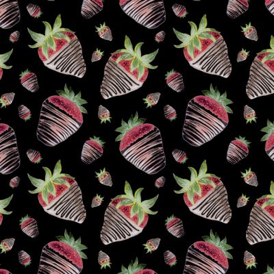 Клубника в шоколаде на темном фоне. Strawberry with chocolate on dark background.