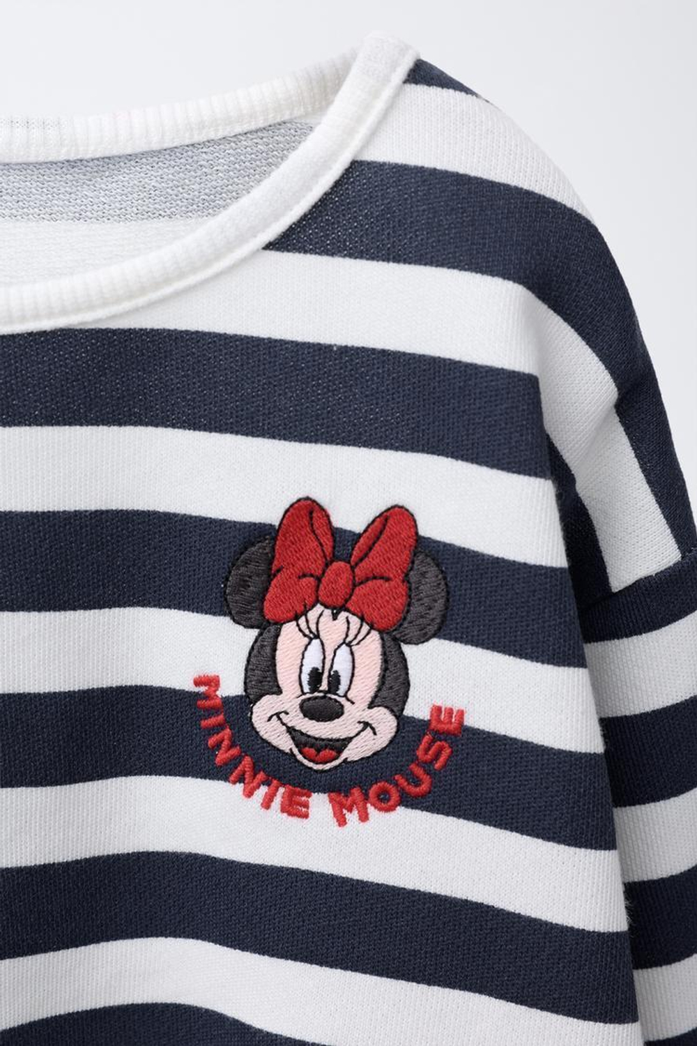 ZARA ФУТБОЛКА В ПОЛОСКУ С MINNIE MOUSE © DISNEY, СИНИЙ