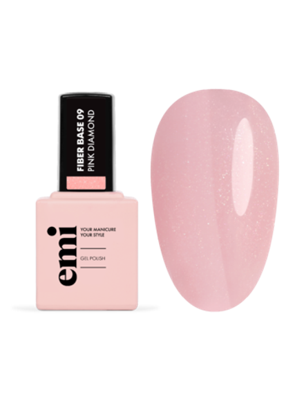 E.MiLac Fiber Base Gel Pink Diamond №9, 15 мл.