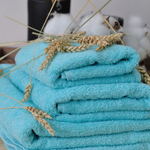 Полотенце махровое 40х70 хлопок 100%, голубое