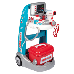 Детская электронная медицинская тележка Smoby 340207 с 16 аксессуарами от 3 лет — фото 1