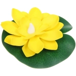 Растение водоплавающее «Кувшинка» d-10 см от контакта с водой, желтый с подсветкой (RGB)
