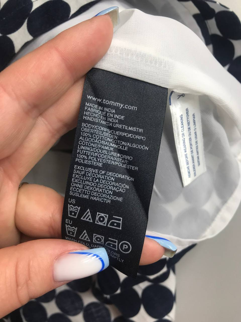 Юбка Tommy в крупный горошек, визуально на 44/46 размер