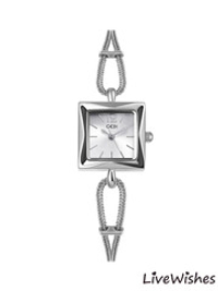 Часы наручные кварцевые на металлическом браслете, серебристый W9240-01