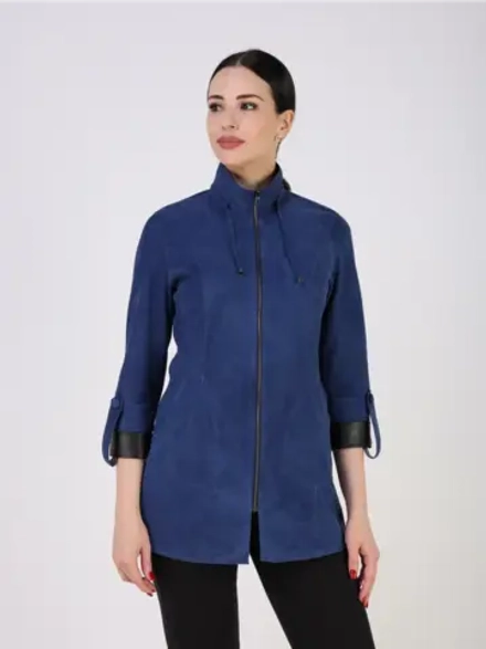 Кожаная куртка демисезонная замшевая двухсторонняя