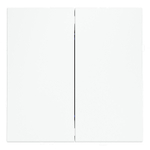 Перекрестный переключатель встраиваемый VOLTUM S70 двухклавишный 10А, (белый матовый)