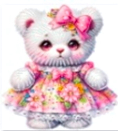 Набор для творчества на акриловой подставке «DIAMOND», мишка в платье, 22.5*24см, (коробка)