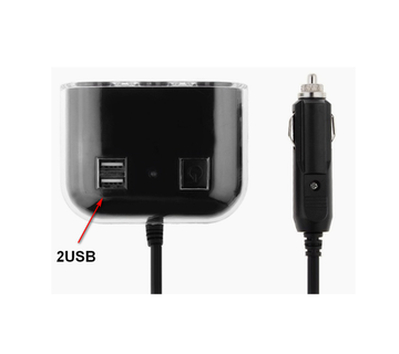 Разветвитель авто Olesson NO.1505 (2USB /3розетки)