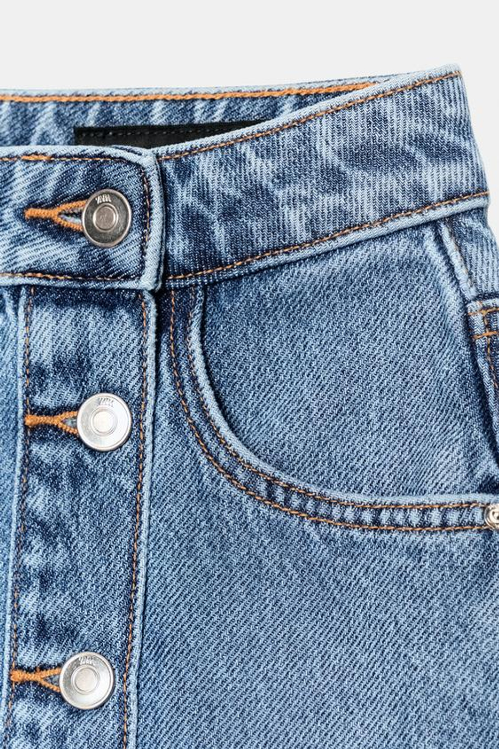 ZARA ДЖИНСОВАЯ ЮБКА ВНАХЛЕСТ Z1975, ВЫЦВЕТШИЙ СИНИЙ