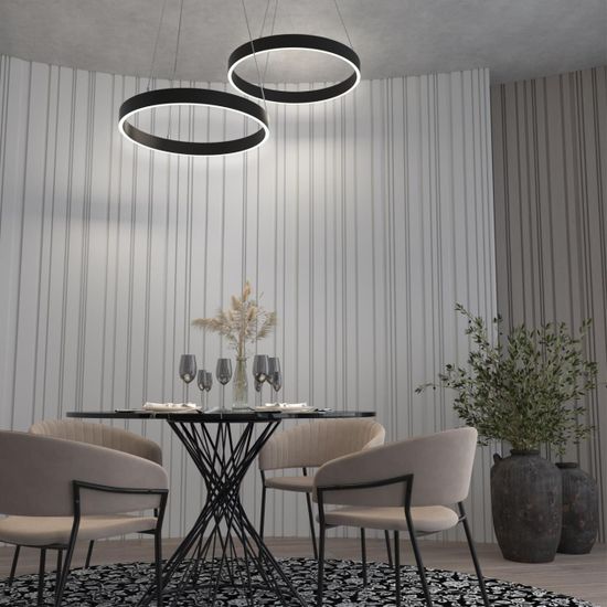 358959 OVER NT22 298 черный Светильник подвесной диммируемый, в комплекте пульт ДУ (2.4G) IP20 LED 3000К~6000К 50W 220V ITER