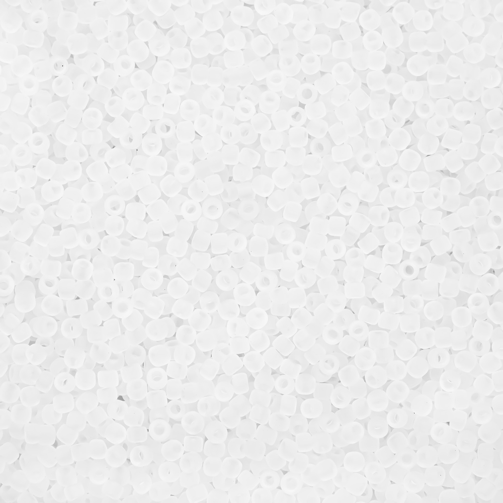 Японский бисер TOHO Round 15/0 (№1F), прозрачный матовый