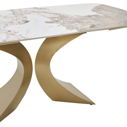 Стол М-City DISAUR Матиас (Matias) 180 Пандора (Gloss Luxury Pandora Solid Ceramic), Шампань