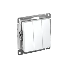Выключатель 3-кл. СП AtlasDesign 10А IP20 (сх. 1+1+1) 10AX механизм бел. SE ATN000131