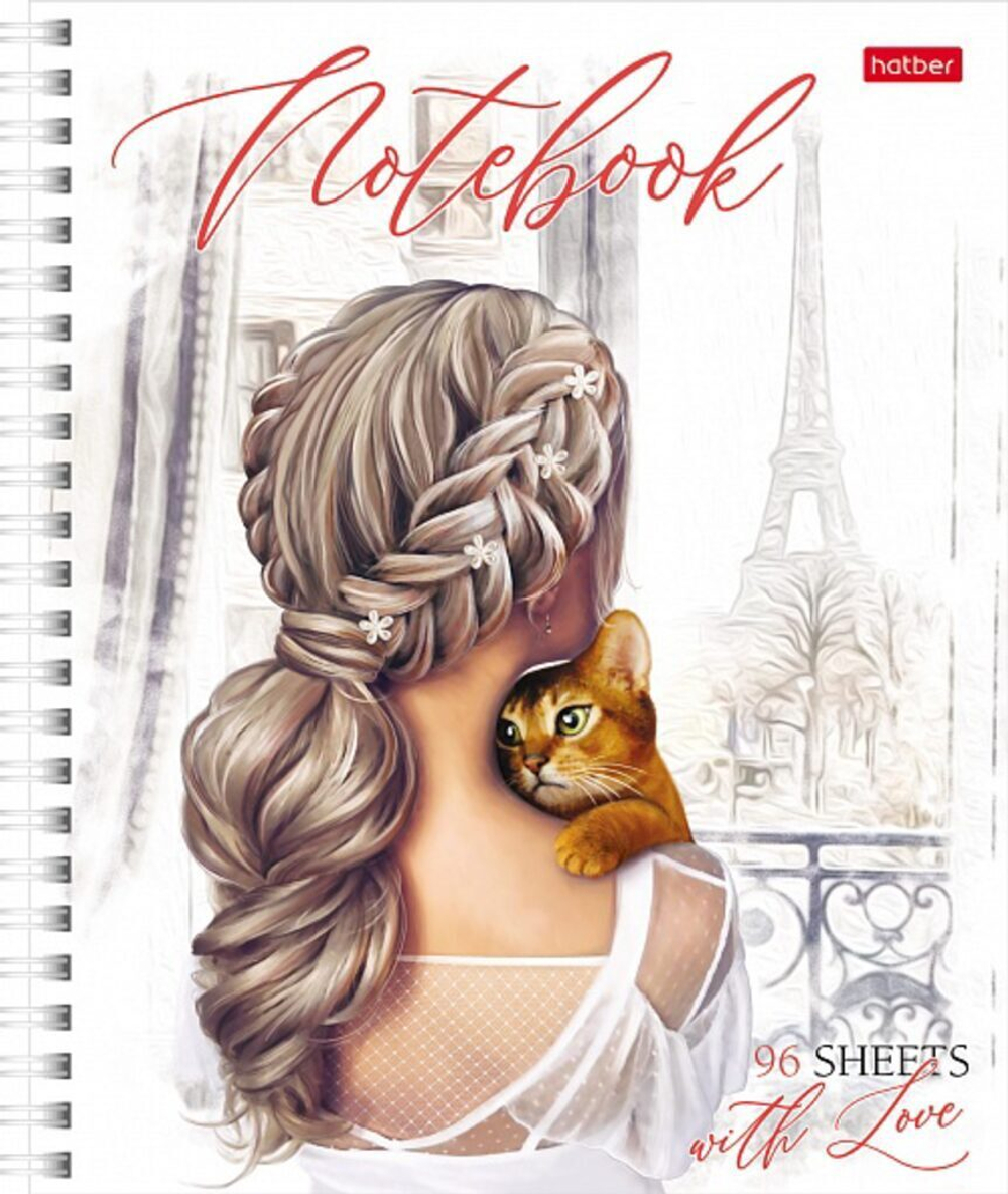 Блокнот А5 7БЦ гребень 96л "Окно в Париж" кл.