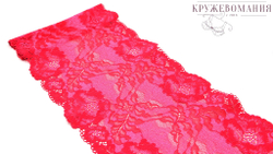 Эластичное кружево, 23 см, красное/красные румяна, (Арт: EK-2206), м