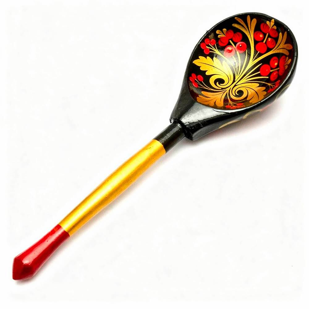 Ложка деревянная столовая 19см Хохлома