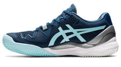 Женские Кроссовки теннисные Asics Gel-Resolution 8 Clay - light indigo/clear blue