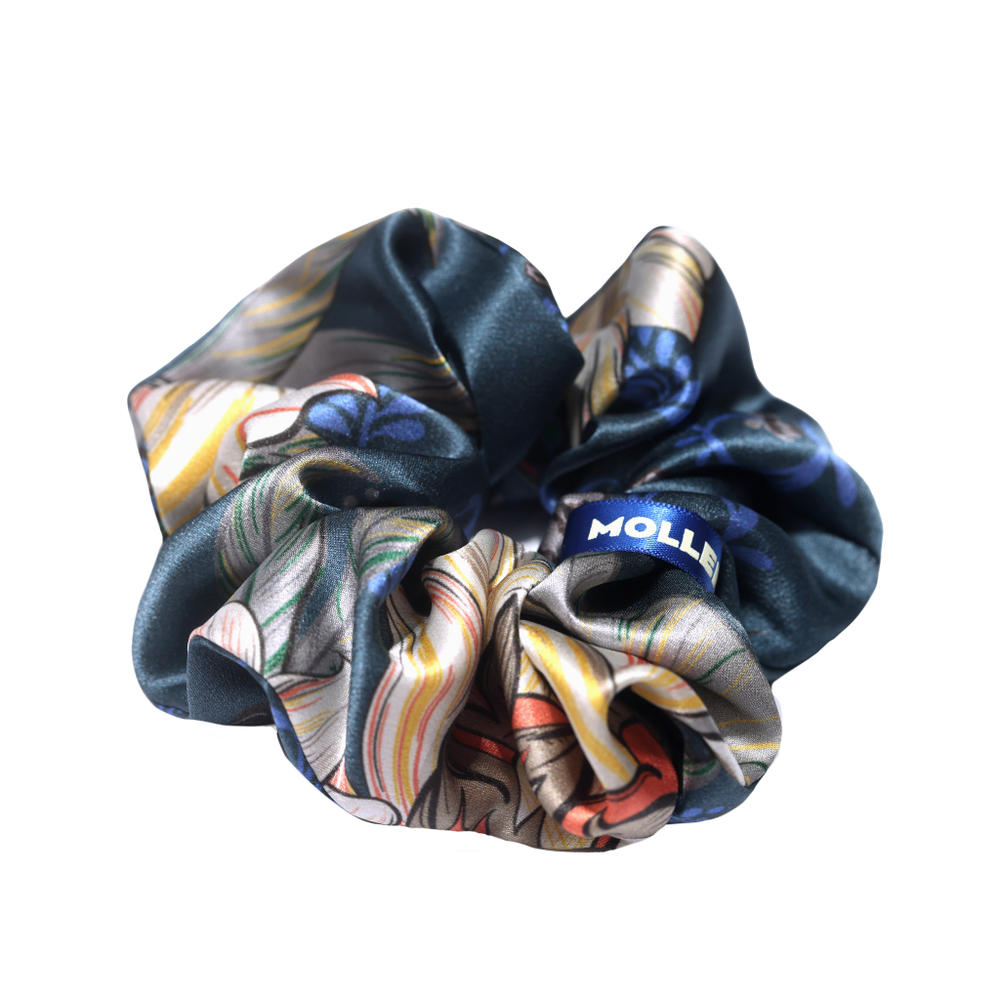 Комплект шелковых резинок для волос Mollen Лазоревый цветок темно-бирюзовый