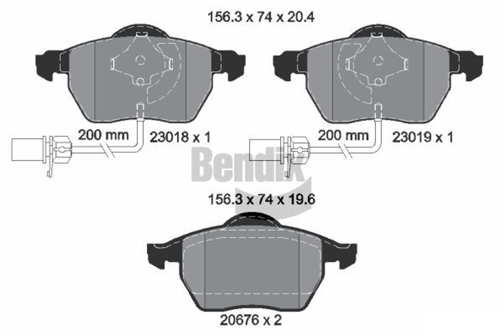 BENDIX Braking - BPD1073-BEN - Brake Pad Set, disc brake