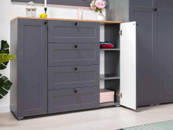 Остин Комод 16.221 Серый графит/Дуб Вотан