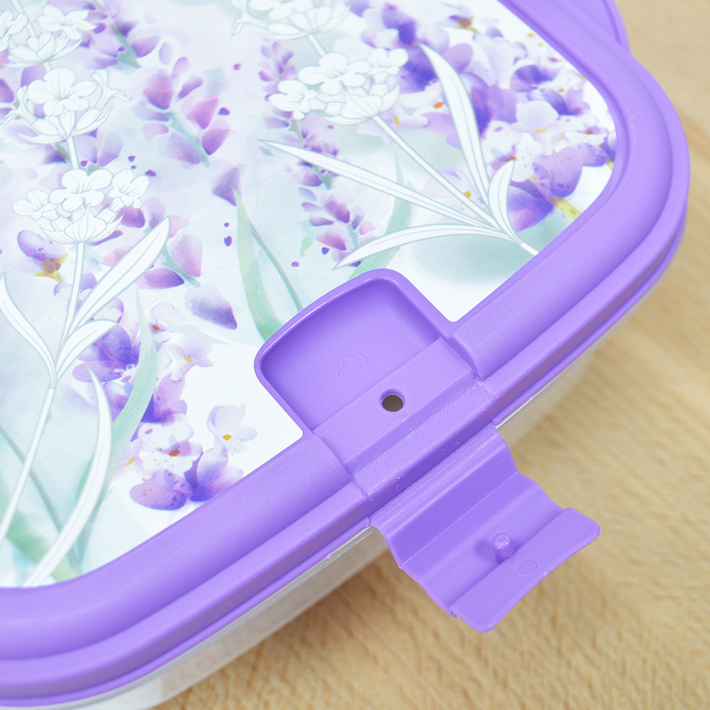 Контейнер 0,9л для СВЧ с клапаном "Lavender"