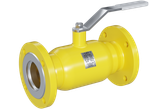 Кран шаровой стальной газовый LD КШ.Ц.Ф.GAS.025.040.Н/П.02, DN 25, PN 40, фланцевый, неполнопроходно