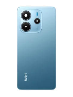 Задняя крышка для Xiaomi Redmi Note 14 4G синяя (Ocean Blue) со стеклом камеры