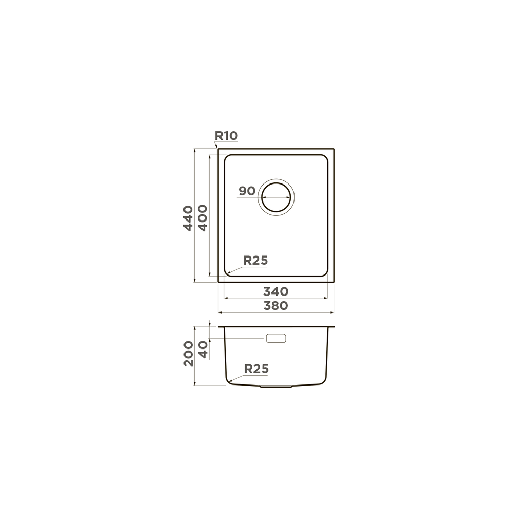 Мойка Omoikiri Tadzava 38-U/I-IN нерж. сталь | Нержавеющая сталь