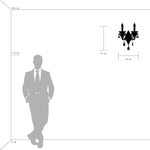 714624 Бра ANEMONE 2x40W E14 Серебро