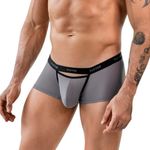 Мужские трусы боксеры серые Clever Moda TOKIO LATIN BOXER 186613