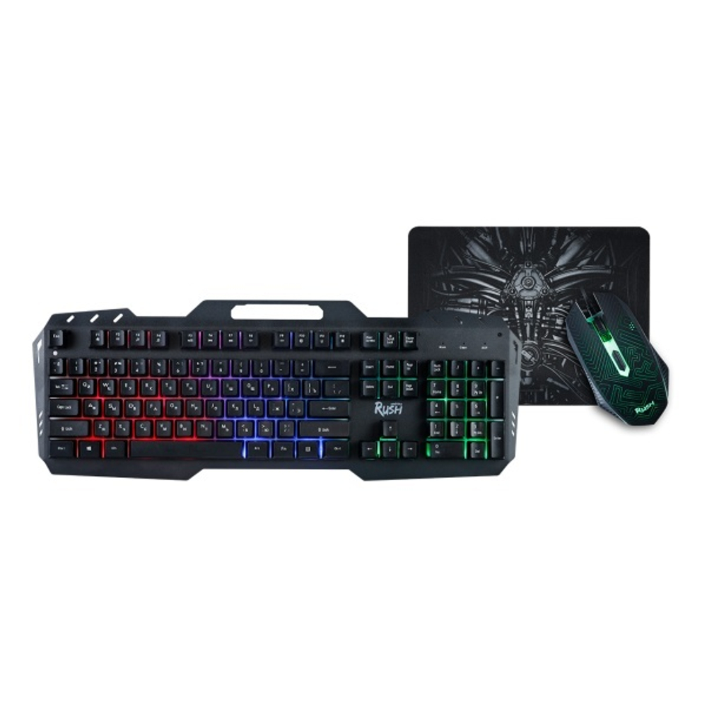 Набор игровой клавиатура+мышь+коврик SmartBuy RUSH Citadel черный (SBC-355553G-K)