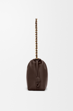 Loewe Сумка Flamenco среднего размера из мягкой кожи ягненка наппа, темно-каштановый