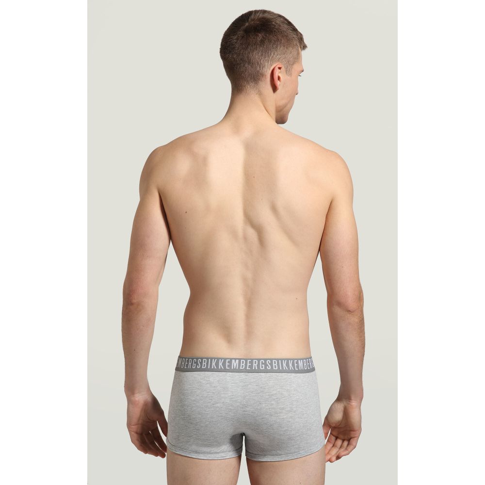 Мужские трусы хипсы серые набор 2 в 1 Bikkembergs CLASSIC BKK1UTR02BI/2