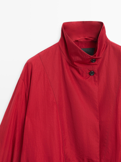 Massimo Dutti Длинная парка оверсайз, красный