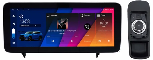 Магнитола для Lexus RX 2009-2013 (монохром) - Canbox H-Line 0079 монитор 12.3" QLED в стиле MERCEDES на Android 10, ТОП-процессор, CarPlay, 4G SIM-слот