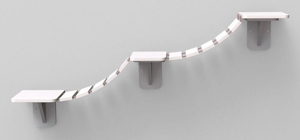 Лестница для кошки, с креплением на стену, 150 х 30 см, белая, Trixie