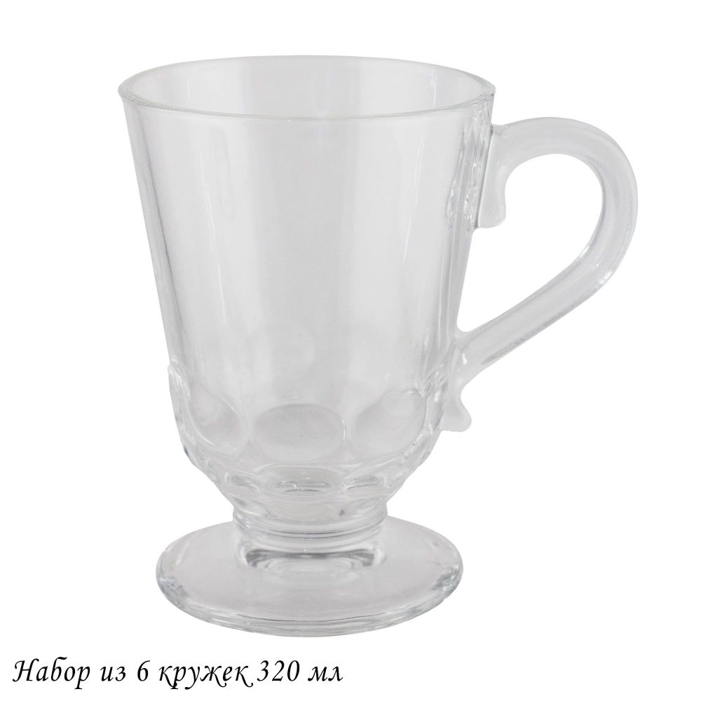 Lenardi 200-037 Набор из 6 кружек 320мл в под.уп.(х8)Стекло