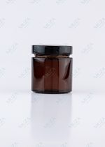 Баночка темное стекло с металл. крышкой 200 мл.