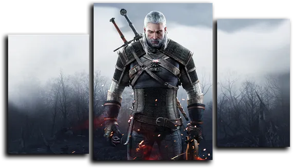 Модульная картина "Ведьмак 3: Дикая Охота"