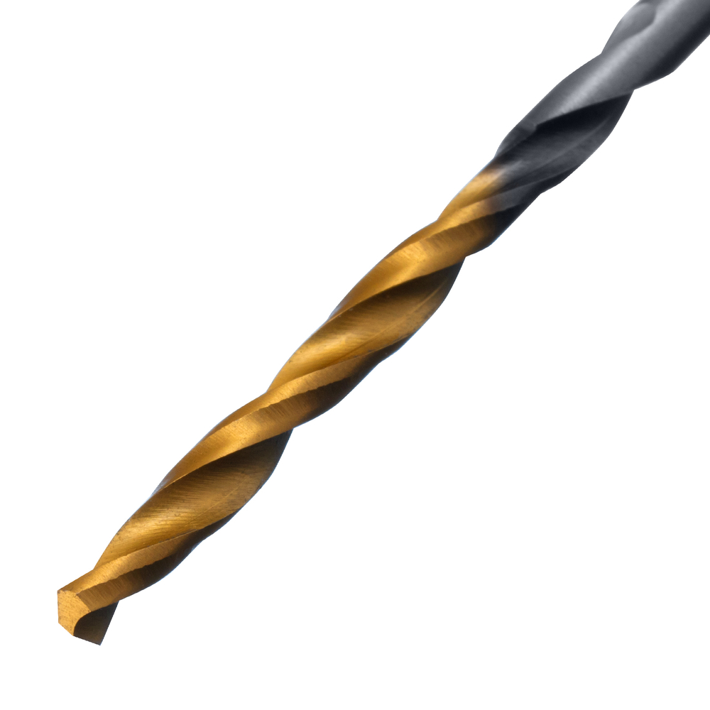 Сверло спиральное по металлу 2 x 49 мм, Р6М5, Golden Tip , 2шт. Denzel
