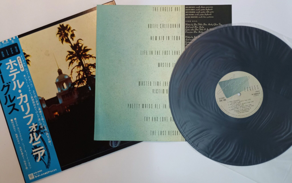 Винтажная виниловая пластинка LP Eagles Hotel California (Japan 1976) (Obi)